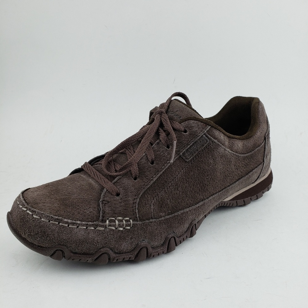 Skechers Brown Leather Comfort Walking Shoes 8.5 - Picture 3 of 8